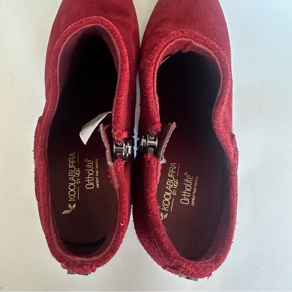 Koolaburra by UGG Amalea Suede Leather Ankle Bootie Amphora Red Women's Sz 8.5 - Picture 8 of 12